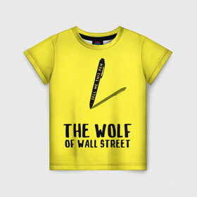 Детская футболка 3D с принтом Волк с Уолл Стрит в Курске, 100% гипоаллергенный полиэфир | прямой крой, круглый вырез горловины, длина до линии бедер, чуть спущенное плечо, ткань немного тянется | the wolf of wall street | волк с уолл стрит | леонардо дикаприо | мартин скорсезе | продай мне эту ручку