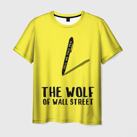 Мужская футболка 3D с принтом Волк с Уолл Стрит в Курске, 100% полиэфир | прямой крой, круглый вырез горловины, длина до линии бедер | the wolf of wall street | волк с уолл стрит | леонардо дикаприо | мартин скорсезе | продай мне эту ручку