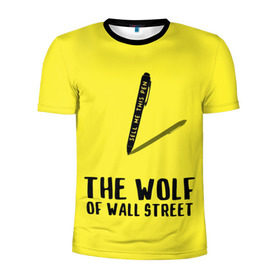 Мужская футболка 3D спортивная с принтом Волк с Уолл Стрит в Курске, 100% полиэстер с улучшенными характеристиками | приталенный силуэт, круглая горловина, широкие плечи, сужается к линии бедра | Тематика изображения на принте: the wolf of wall street | волк с уолл стрит | леонардо дикаприо | мартин скорсезе | продай мне эту ручку