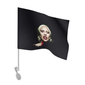 Флаг для автомобиля с принтом Леди Гага в Курске, 100% полиэстер | Размер: 30*21 см | lady gaga | леди гага