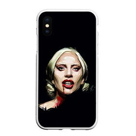 Чехол для iPhone XS Max матовый с принтом Леди Гага в Курске, Силикон | Область печати: задняя сторона чехла, без боковых панелей | lady gaga | леди гага