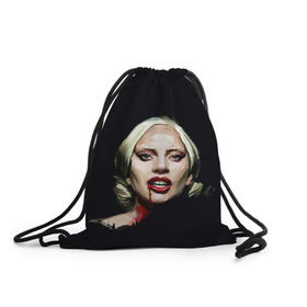 Рюкзак-мешок 3D с принтом Леди Гага в Курске, 100% полиэстер | плотность ткани — 200 г/м2, размер — 35 х 45 см; лямки — толстые шнурки, застежка на шнуровке, без карманов и подкладки | lady gaga | леди гага