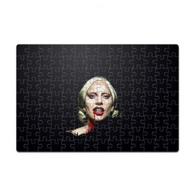 Пазл магнитный 126 элементов с принтом Леди Гага в Курске, полимерный материал с магнитным слоем | 126 деталей, размер изделия —  180*270 мм | lady gaga | леди гага
