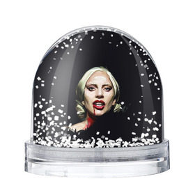 Снежный шар с принтом Леди Гага в Курске, Пластик | Изображение внутри шара печатается на глянцевой фотобумаге с двух сторон | lady gaga | леди гага