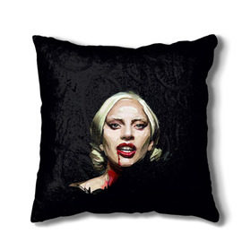 Подушка 3D с принтом Леди Гага в Курске, наволочка – 100% полиэстер, наполнитель – холлофайбер (легкий наполнитель, не вызывает аллергию). | состоит из подушки и наволочки. Наволочка на молнии, легко снимается для стирки | lady gaga | леди гага