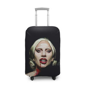 Чехол для чемодана 3D с принтом Леди Гага в Курске, 86% полиэфир, 14% спандекс | двустороннее нанесение принта, прорези для ручек и колес | Тематика изображения на принте: lady gaga | леди гага