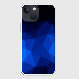 Чехол для iPhone 13 mini с принтом Синие полигоны в Курске,  |  | абстракция | бумага | геометрия | грани | изгиб | линии | полигоны | полосы | постель | розовый | сочетания | текстура | треугольники