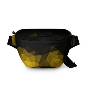 Поясная сумка 3D с принтом Abstract yellow в Курске, 100% полиэстер | плотная ткань, ремень с регулируемой длиной, внутри несколько карманов для мелочей, основное отделение и карман с обратной стороны сумки застегиваются на молнию | 
