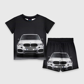 Детский костюм с шортами 3D с принтом BMW X5 в Курске,  |  | bmw | x3 x4 x5 x6 x7 x8 | авто | автомобиль | блатная | бмв | бумер | бэха | иномарка | концерн | красивая | крутая | марка немецкая | машина | пацанский таз | прикольная | тачила | тачка