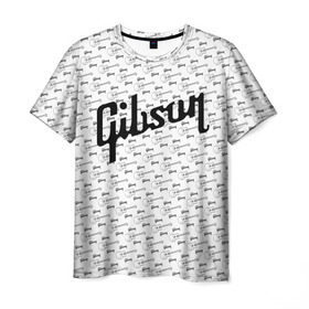 Мужская футболка 3D с принтом Gibson в Курске, 100% полиэфир | прямой крой, круглый вырез горловины, длина до линии бедер | Тематика изображения на принте: fender | gibson | guitar | ibanez | music | rock | гитара | музыка | рок