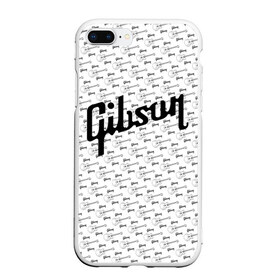 Чехол для iPhone 7Plus/8 Plus матовый с принтом Gibson в Курске, Силикон | Область печати: задняя сторона чехла, без боковых панелей | Тематика изображения на принте: fender | gibson | guitar | ibanez | music | rock | гитара | музыка | рок