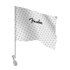 Флаг для автомобиля с принтом Fender в Курске, 100% полиэстер | Размер: 30*21 см | fender | gibson | guitar | ibanez | music | rock | гитара | музыка | рок