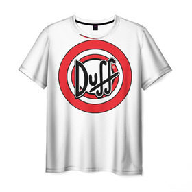 Мужская футболка 3D с принтом Дафф в Курске, 100% полиэфир | прямой крой, круглый вырез горловины, длина до линии бедер | bart | duff | homer | simpsons | гомер | дафф | симпсоны