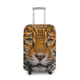 Чехол для чемодана 3D с принтом Jaguar в Курске, 86% полиэфир, 14% спандекс | двустороннее нанесение принта, прорези для ручек и колес | глаза | дикая кошка | кошка | леопард | сафари | хищник | ягуар