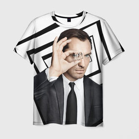 Мужская футболка 3D с принтом Джуд Лоу в Курске, 100% полиэфир | прямой крой, круглый вырез горловины, длина до линии бедер | актер | ватсон | джуд | джуд лоу | лоу | холмс | шерлок