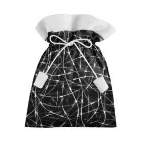 Подарочный 3D мешок с принтом Колючая проволка в Курске, 100% полиэстер | Размер: 29*39 см | Тематика изображения на принте: белый | гранж | забор | колючка | ограда | паттерн | черно белый | черный | шипы
