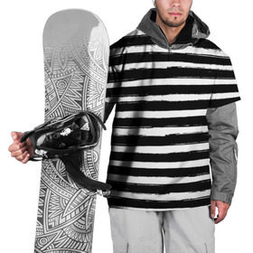 Накидка на куртку 3D с принтом Тельняшка в Курске, 100% полиэстер |  | геометрия | зебра | линии | полосы | тельняшка | узор | черно белый