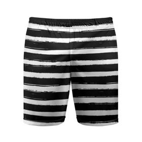 Мужские шорты 3D спортивные с принтом Тельняшка в Курске,  |  | геометрия | зебра | линии | полосы | тельняшка | узор | черно белый