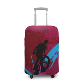 Чехол для чемодана 3D с принтом Bicycle в Курске, 86% полиэфир, 14% спандекс | двустороннее нанесение принта, прорези для ручек и колес | 