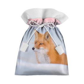Подарочный 3D мешок с принтом Morning в Курске, 100% полиэстер | Размер: 29*39 см | fox | red | лиса | лисенок | рыжая