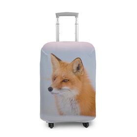 Чехол для чемодана 3D с принтом Morning в Курске, 86% полиэфир, 14% спандекс | двустороннее нанесение принта, прорези для ручек и колес | fox | red | лиса | лисенок | рыжая