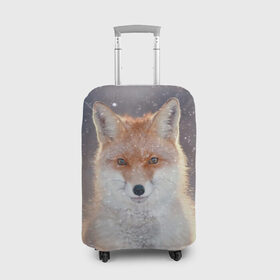 Чехол для чемодана 3D с принтом Eyes в Курске, 86% полиэфир, 14% спандекс | двустороннее нанесение принта, прорези для ручек и колес | fox | red | лиса | лисенок | рыжая