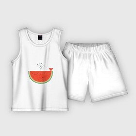 Детская пижама с шортами хлопок с принтом Кит Арбуз в Курске,  |  | арбуз | иллюзия | кит | лето | море | океан | принт | рыба | семечки | фонтан | фрукты | ягоды