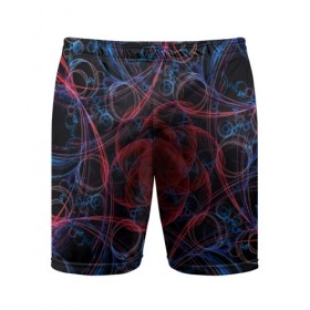 Мужские шорты 3D спортивные с принтом Оптические линии в Курске,  |  | 3d | абстракция | другие | краска | линии | оптические | полосы | прикольные | разводы | узоры | фрактал | цветные | яркие
