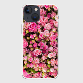 Чехол для iPhone 13 mini с принтом Розовый рай в Курске,  |  | бутон | лепестки | роза | розовый | розочка | цветок | цветы