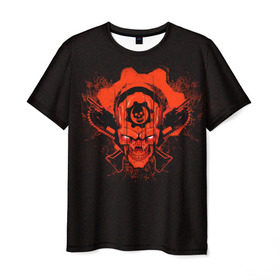 Мужская футболка 3D с принтом Gears of War в Курске, 100% полиэфир | прямой крой, круглый вырез горловины, длина до линии бедер | gears | skull | war | маркус | феникс | череп