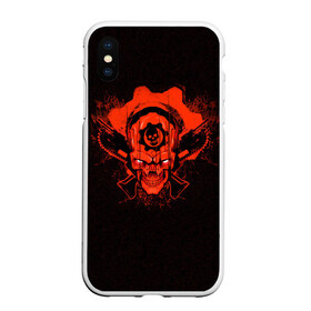 Чехол для iPhone XS Max матовый с принтом Gears of War в Курске, Силикон | Область печати: задняя сторона чехла, без боковых панелей | Тематика изображения на принте: gears | skull | war | маркус | феникс | череп