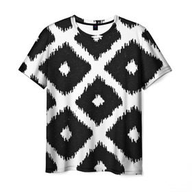 Мужская футболка 3D с принтом Mesh в Курске, 100% полиэфир | прямой крой, круглый вырез горловины, длина до линии бедер | 3d | геометрия | другие | картинка | квадрат | краски | круг | линии | полосы | прикольные | рисунок | сетка | текстуры | узор | фигуры | черно белый