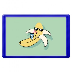 Магнит 45*70 с принтом Банан в отпуске в Курске, Пластик | Размер: 78*52 мм; Размер печати: 70*45 | 