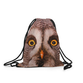 Рюкзак-мешок 3D с принтом Кофе в Курске, 100% полиэстер | плотность ткани — 200 г/м2, размер — 35 х 45 см; лямки — толстые шнурки, застежка на шнуровке, без карманов и подкладки | Тематика изображения на принте: owl | мудрость | птица | сова | филин