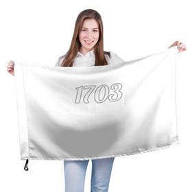 Флаг 3D с принтом 1703 в Курске, 100% полиэстер | плотность ткани — 95 г/м2, размер — 67 х 109 см. Принт наносится с одной стороны | 1703 | бар 1703 | версус | питер | санкт петербург