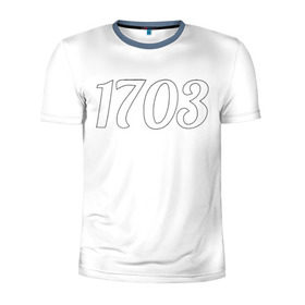 Мужская футболка 3D спортивная с принтом 1703 в Курске, 100% полиэстер с улучшенными характеристиками | приталенный силуэт, круглая горловина, широкие плечи, сужается к линии бедра | 1703 | бар 1703 | версус | питер | санкт петербург
