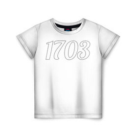 Детская футболка 3D с принтом 1703 в Курске, 100% гипоаллергенный полиэфир | прямой крой, круглый вырез горловины, длина до линии бедер, чуть спущенное плечо, ткань немного тянется | 1703 | бар 1703 | версус | питер | санкт петербург