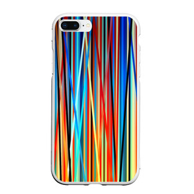 Чехол для iPhone 7Plus/8 Plus матовый с принтом Colored stripes в Курске, Силикон | Область печати: задняя сторона чехла, без боковых панелей | 3d | colored stripes | абстракция | другие | картинка | краски | линии | отблеск | полосы | прикольные | радуга | свет | цветные | яркие