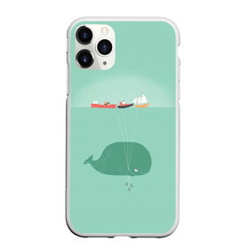 Чехол для iPhone 11 Pro матовый с принтом Кит с корабликами в Курске, Силикон |  | Тематика изображения на принте: кит | корабли | лодки | море | океан | шарики | якорь | якоря