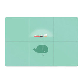 Магнитный плакат 3Х2 с принтом Кит с корабликами в Курске, Полимерный материал с магнитным слоем | 6 деталей размером 9*9 см | Тематика изображения на принте: кит | корабли | лодки | море | океан | шарики | якорь | якоря