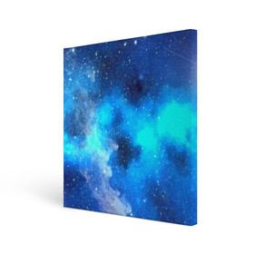 Холст квадратный с принтом Космический свет в Курске, 100% ПВХ |  | синий