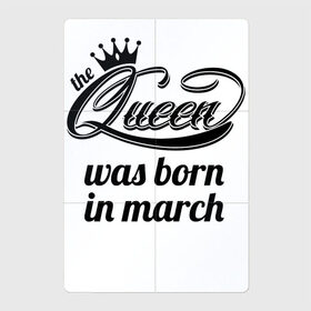 Магнитный плакат 2Х3 с принтом Королева рождена в марте в Курске, Полимерный материал с магнитным слоем | 6 деталей размером 9*9 см | Тематика изображения на принте: королева март