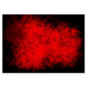 Поздравительная открытка с принтом Grunge red в Курске, 100% бумага | плотность бумаги 280 г/м2, матовая, на обратной стороне линовка и место для марки
 | watercolor | абстракция красок | акварель | брызги красок | живопись | краска | потертость красок
