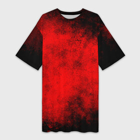 Платье-футболка 3D с принтом Grunge red в Курске,  |  | watercolor | абстракция красок | акварель | брызги красок | живопись | краска | потертость красок