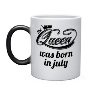 Кружка хамелеон с принтом Королева рождена в июле в Курске, керамика | меняет цвет при нагревании, емкость 330 мл | девушке | день рождения | дочери | дочке | жене | королева | любимой | подарок | подруге | праздник | рождение | себе | сестре