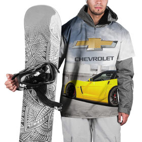 Накидка на куртку 3D с принтом Желтый Chevrolet в Курске, 100% полиэстер |  | Тематика изображения на принте: 