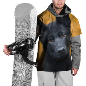 Накидка на куртку 3D с принтом Doggy в Курске, 100% полиэстер |  | dog | овчарка | пес | собака | черная овчарка | щеночек
