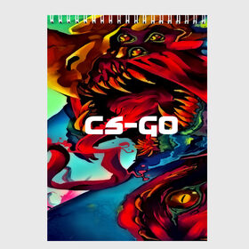 Скетчбук с принтом CS GO-Hyper beast в Курске, 100% бумага
 | 48 листов, плотность листов — 100 г/м2, плотность картонной обложки — 250 г/м2. Листы скреплены сверху удобной пружинной спиралью | hyper beast | кс го | скоростной зверь