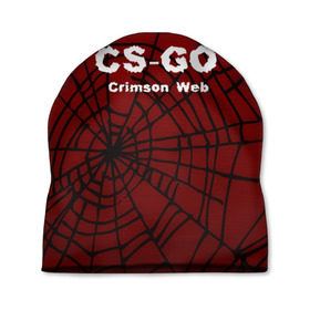 Шапка 3D с принтом CS:GO Crimson Web в Курске, 100% полиэстер | универсальный размер, печать по всей поверхности изделия | 3d | awp | counter strike | crimson web | game | skin | авп | игры | линии | прикольные | скин | текстуры