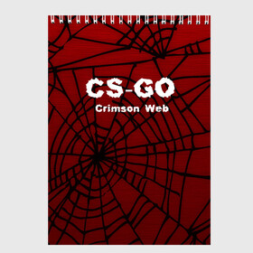 Скетчбук с принтом CSGO Crimson Web в Курске, 100% бумага
 | 48 листов, плотность листов — 100 г/м2, плотность картонной обложки — 250 г/м2. Листы скреплены сверху удобной пружинной спиралью | 3d | awp | counter strike | crimson web | game | skin | авп | игры | линии | прикольные | скин | текстуры